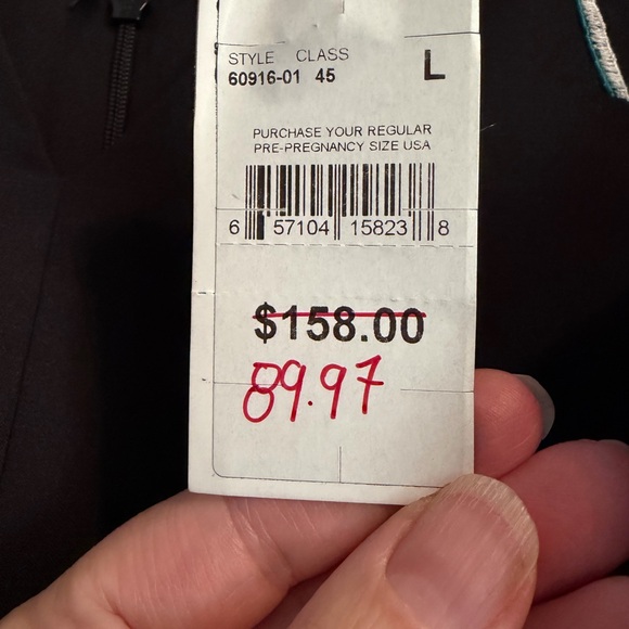 NWT Maternity size L A Pea in the Pod Black Dress with Yellow Floral Embroidery - Picture 6 of 6